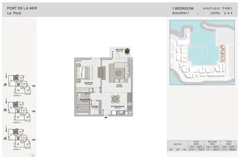Floor plan, 1 Bed