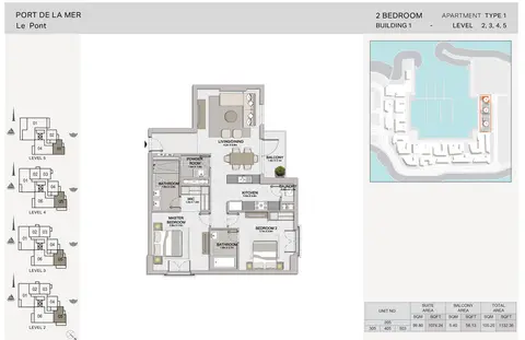 Floor plan, 2 Bed