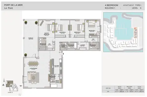 Floor plan, 4 Bed