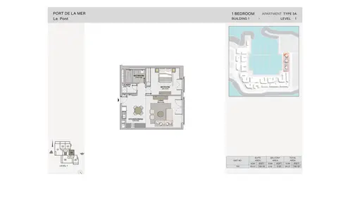 Floor plan, 1 Bed
