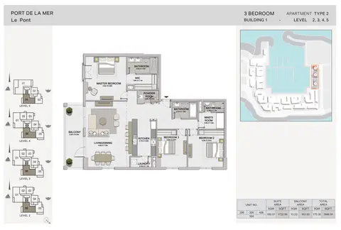 Floor plan, 3 Bed