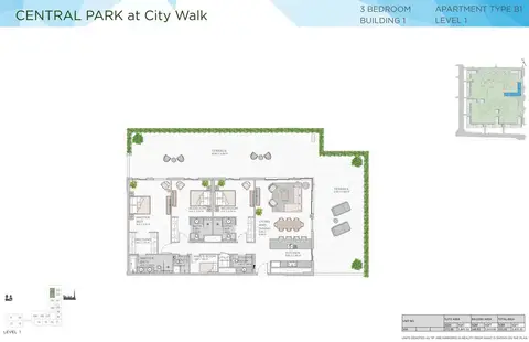 Floor plan, 3 Bed