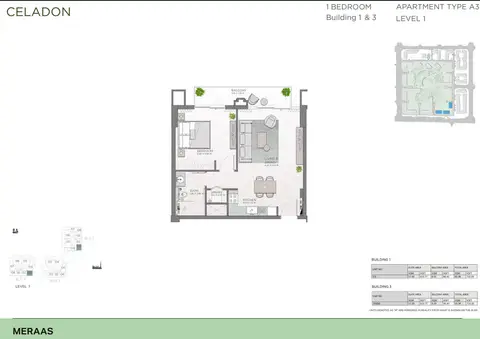 Floor plan, 1 Bed