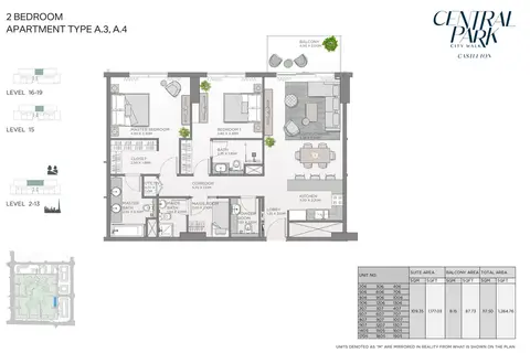 Floor plan, 2 Bed