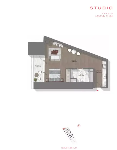 Floor plan, Studio