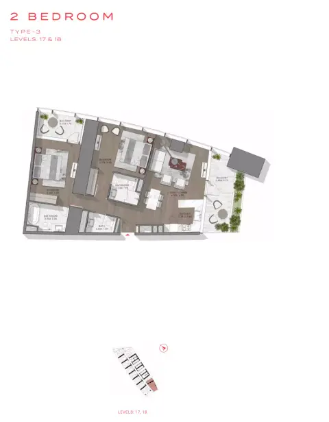 Floor plan, 2 Bed