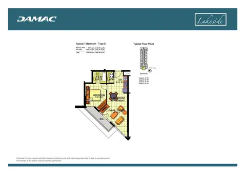 Floor plan, 1 Bed