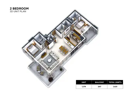 Floor plan, 2 Bed