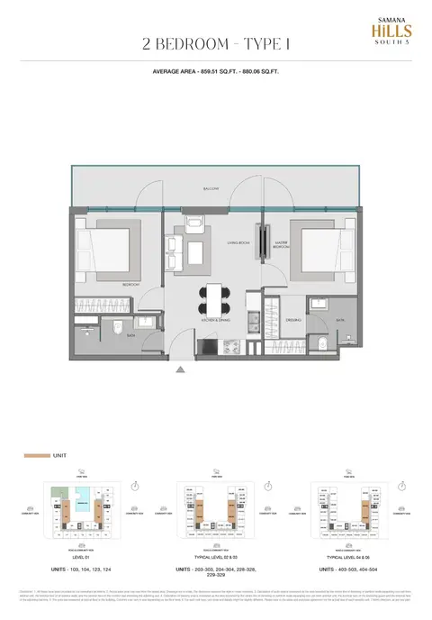 Floor plan, 2 Bed