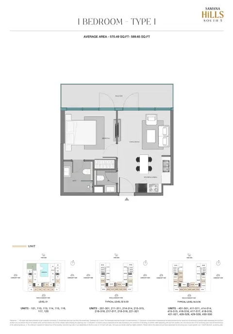 Floor plan, 1 Bed