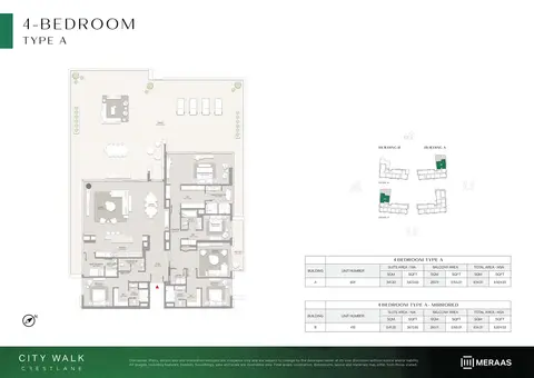 Floor plan, 4 Bed