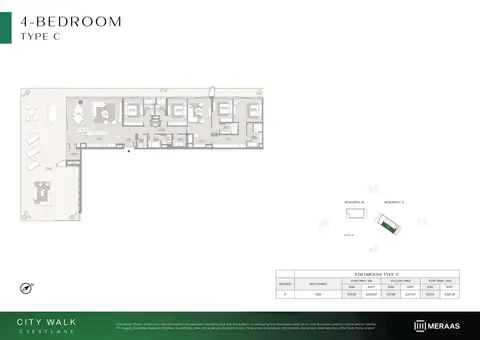 Floor plan, 4 Bed