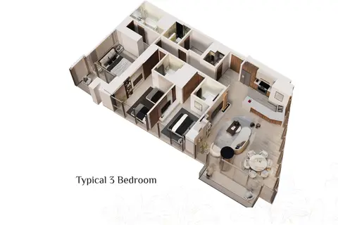 Floor plan, 3 Bed