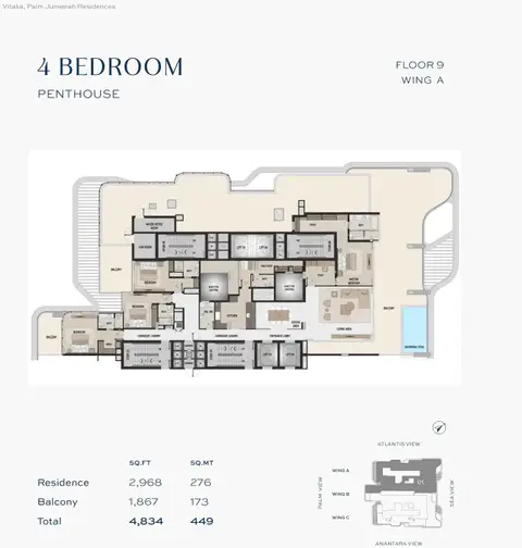 Floor plan, 4 Bed