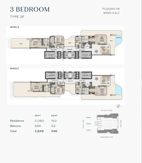Floor plan, 3 Bed