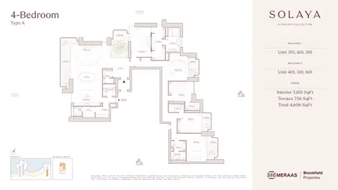 Floor plan, 4 Bed