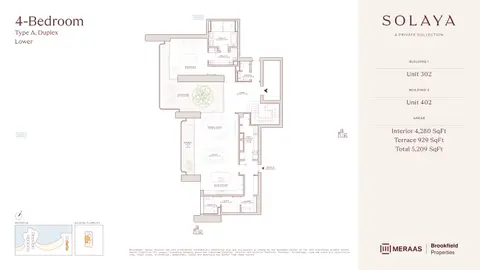 Floor plan, 4 Bed