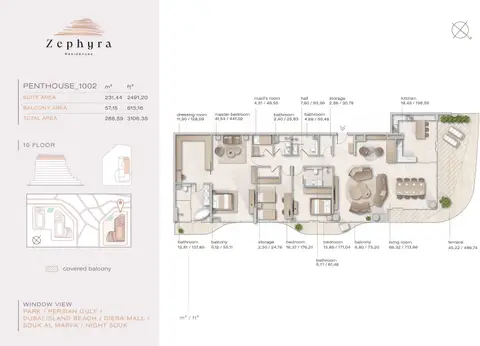 Floor plan, 2 Bed