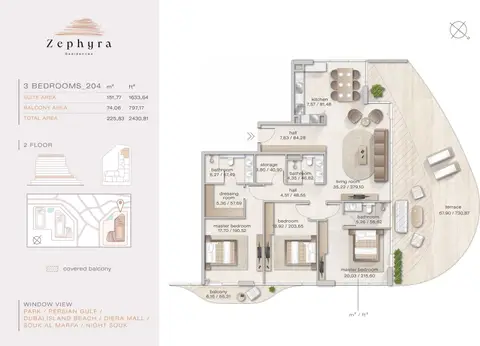 Floor plan, 3 Bed