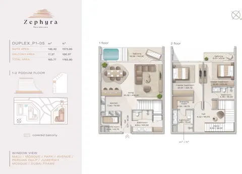 Floor plan, 2 Bed