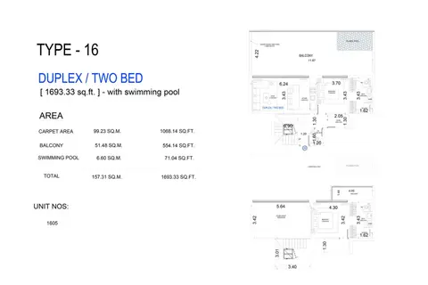 Floor plan, 2 Bed