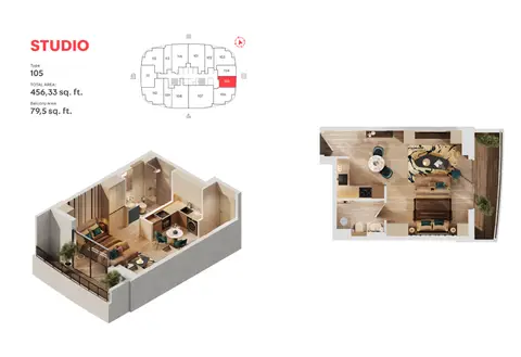Floor plan, Studio