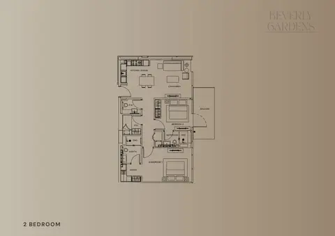 Floor plan, 2 Bed