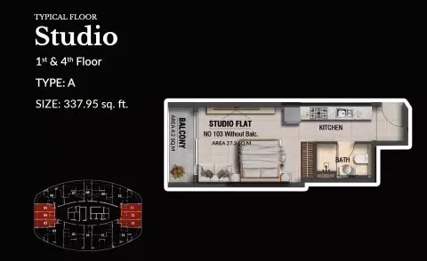 Floor plan, Studio