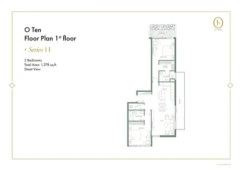 Floor plan, 2 Bed