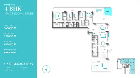 Floor plan, 4 Bed