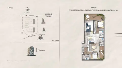 Floor plan, 2 Bed