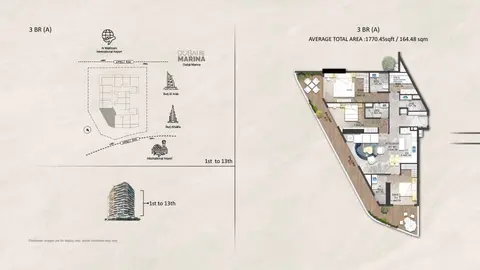 Floor plan, 3 Bed