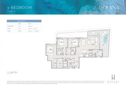 Floor plan, 3 Bed