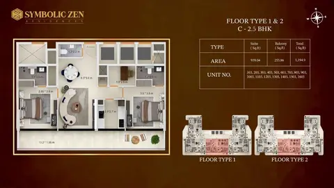 Floor plan, 2 Bed