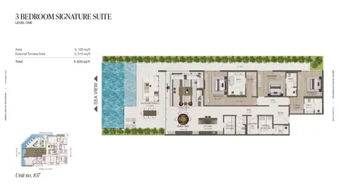 Floor plan, 3 Bed