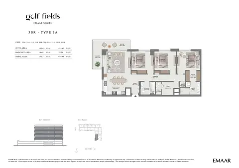 Floor plan, 3 Bed