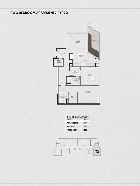 Floor plan, 2 Bed