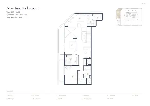 Floor plan, 4 Bed
