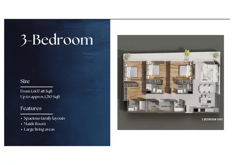 Floor plan, 3 Bed