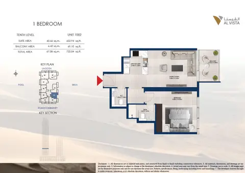 Floor plan, 1 Bed