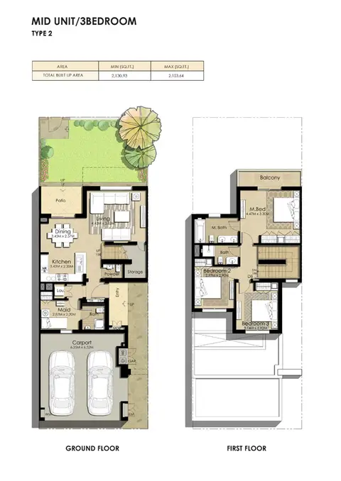 Floor plan, 3 Bed