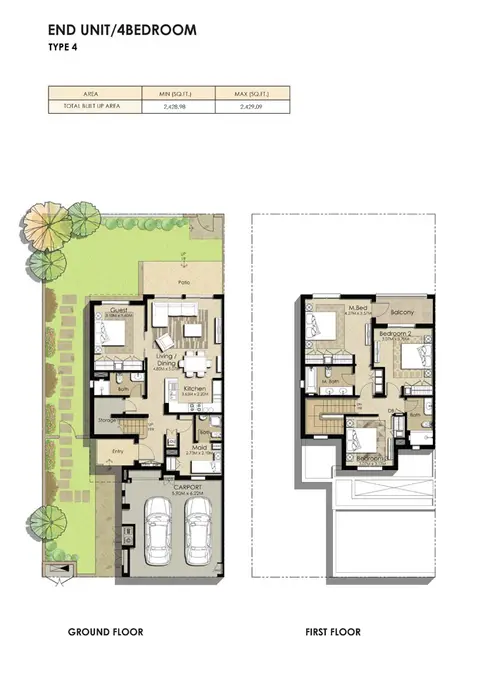 Floor plan, 4 Bed