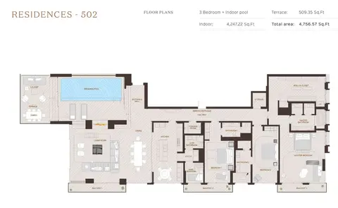 Floor plan, 3 Bed