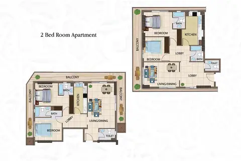 Floor plan, 2 Bed