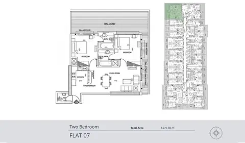 Floor plan, 2 Bed