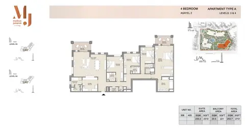 Floor plan, 3 Bed