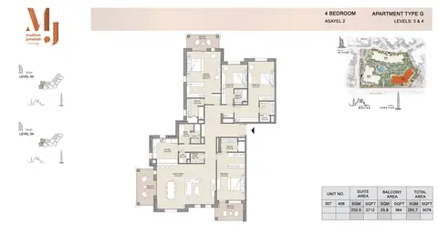 Floor plan, 4 Bed