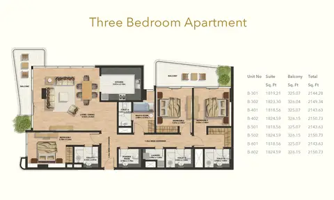 Floor plan, 3 Bed