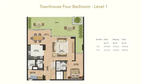 Floor plan, 4 Bed