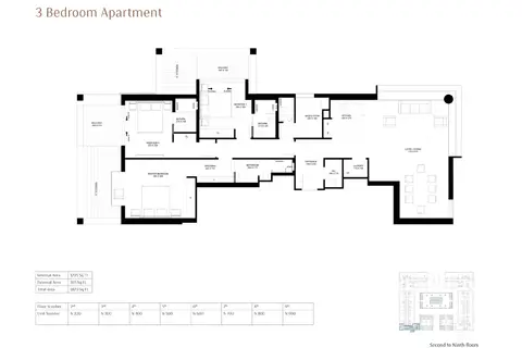 Floor plan, 3 Bed